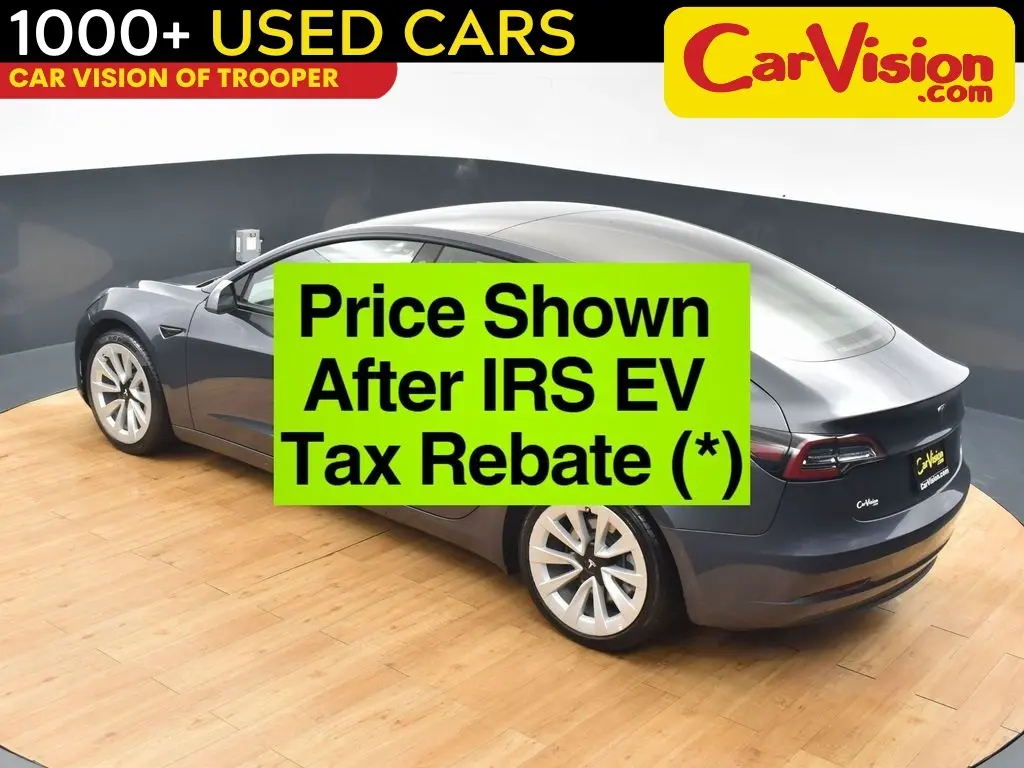 Used 2022 Tesla Model 3 Base with VIN 5YJ3E1EA3NF191170 for sale in Trooper, PA