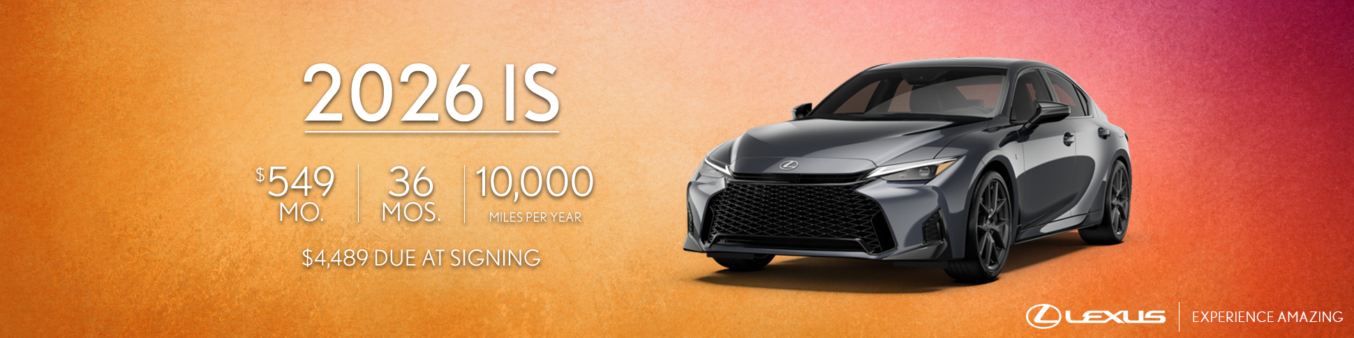 2026 LEXUS IS 350 F SPORT DESIGN AWD 