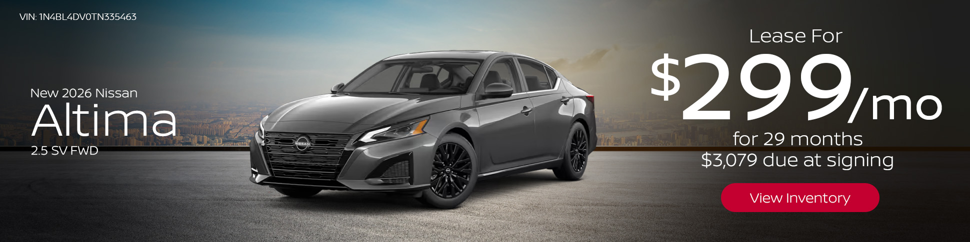 New 2026 Nissan Altima 2.5 SV FWD