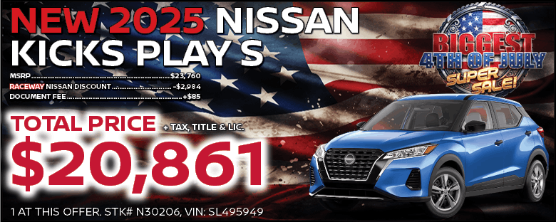 New 2025 Nissan Kicks Lease Offer