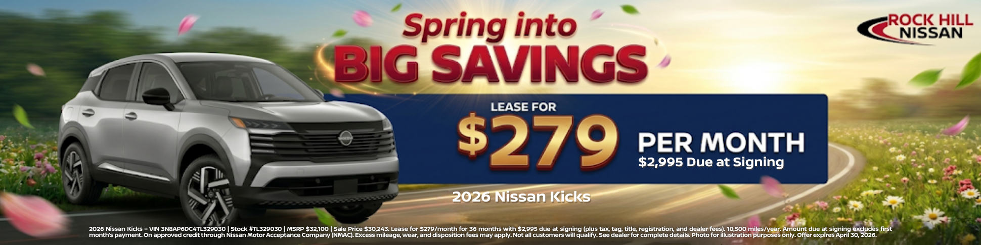 Rock Hill Nissan April Incentive