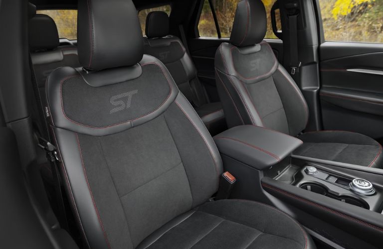 Gray and Black Interior of 2025 Ford Explorer ST