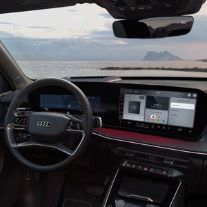Interior view of Audi Q3.