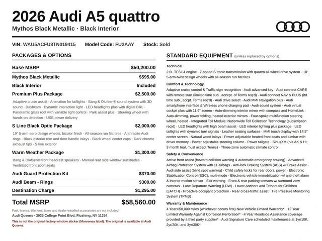2026 Audi A5 Premium Plus - Photo 16
