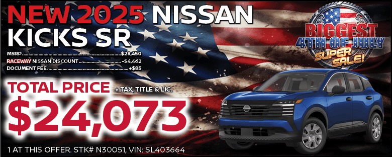 New 2025 Nissan Kicks Lease Offer