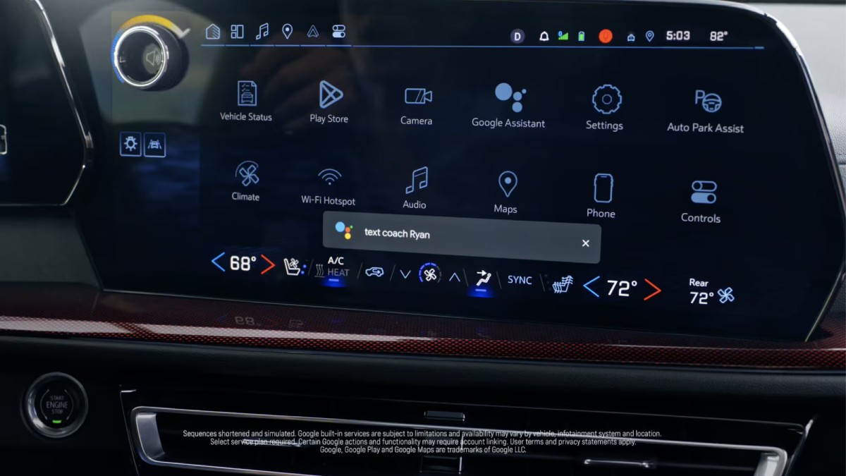 Google Built-In on Infotainment System