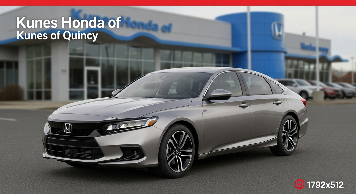 Explore the 2025 Honda Accord at Kunes Honda of Quincy. Check out our inventory and find the perfect model for you. Shop New Hondas today!