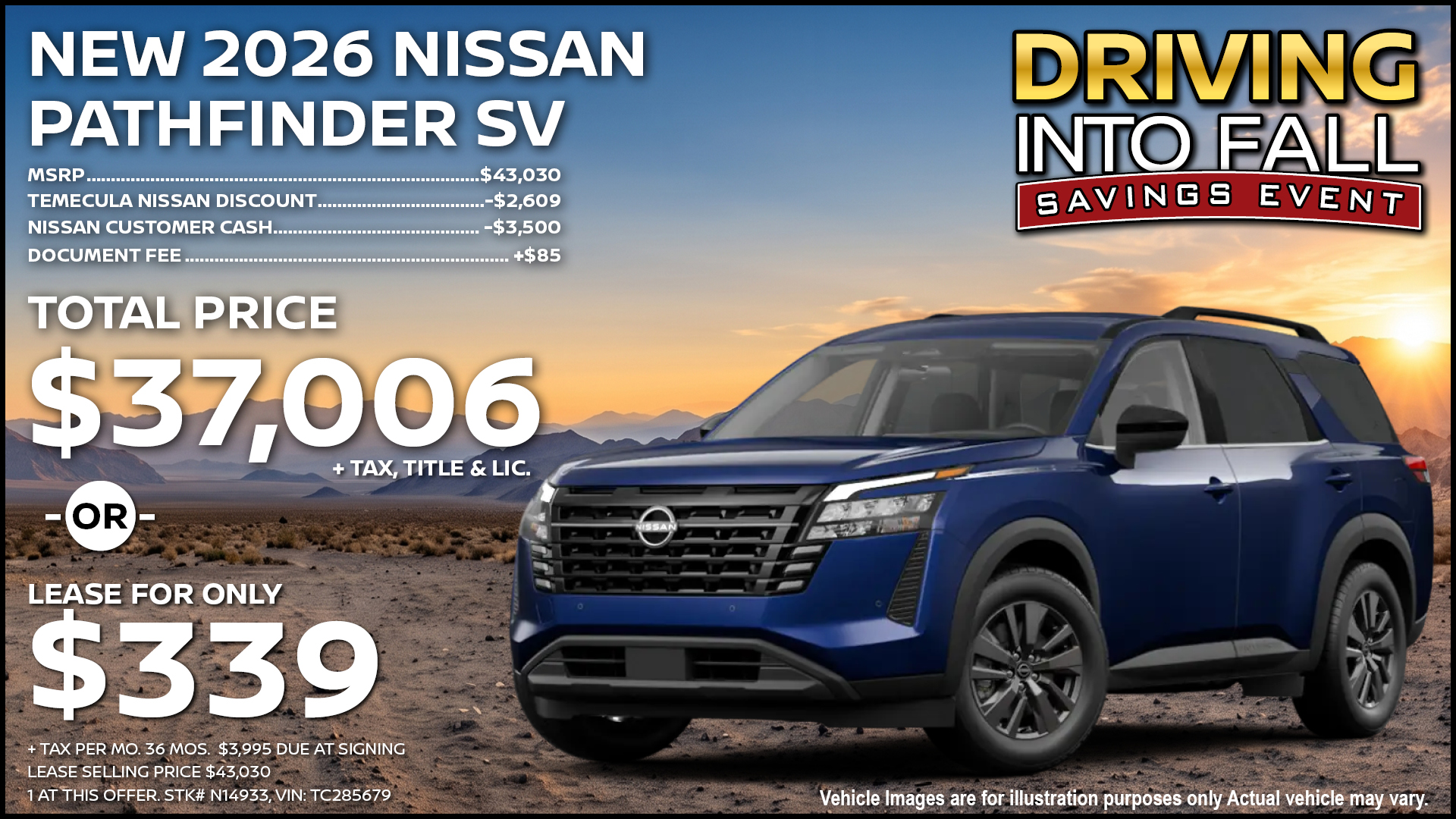 2026 Nissan Pathfinder SV