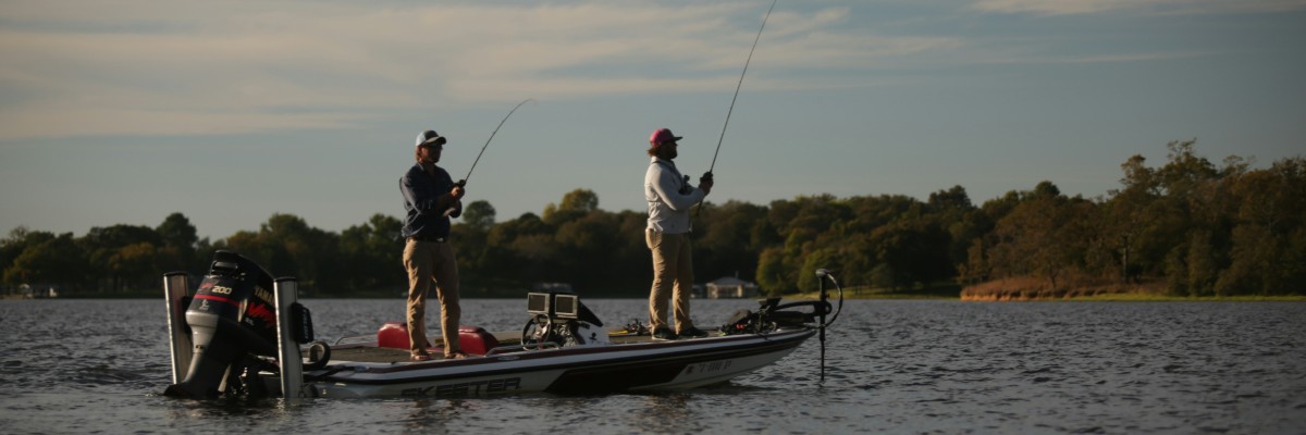 Bass Fishing Boat in Lake