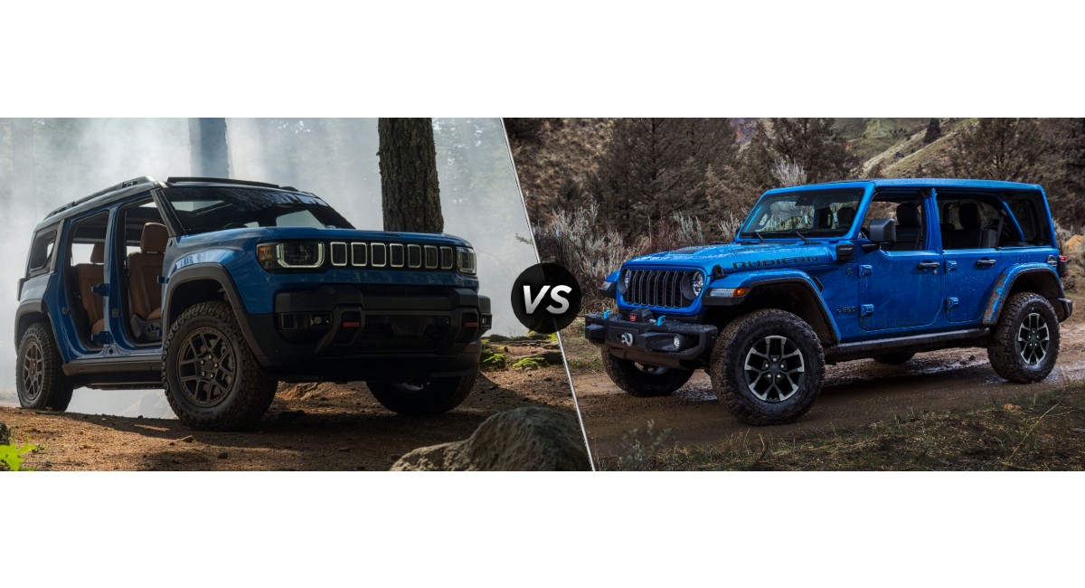 2026 Jeep Recon vs 2025 Jeep Wrangler 4xe Exterior Front Profiles