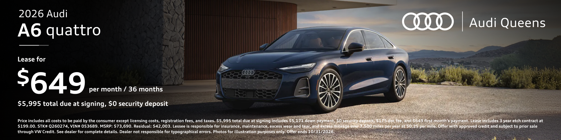 2026 Audi A6 quattro Offer