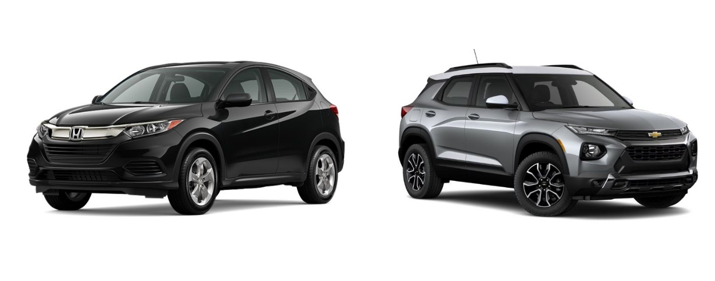 Black 2022 Honda HR-V LX vs silver 2022 Chevy Trailblazer ACTIV