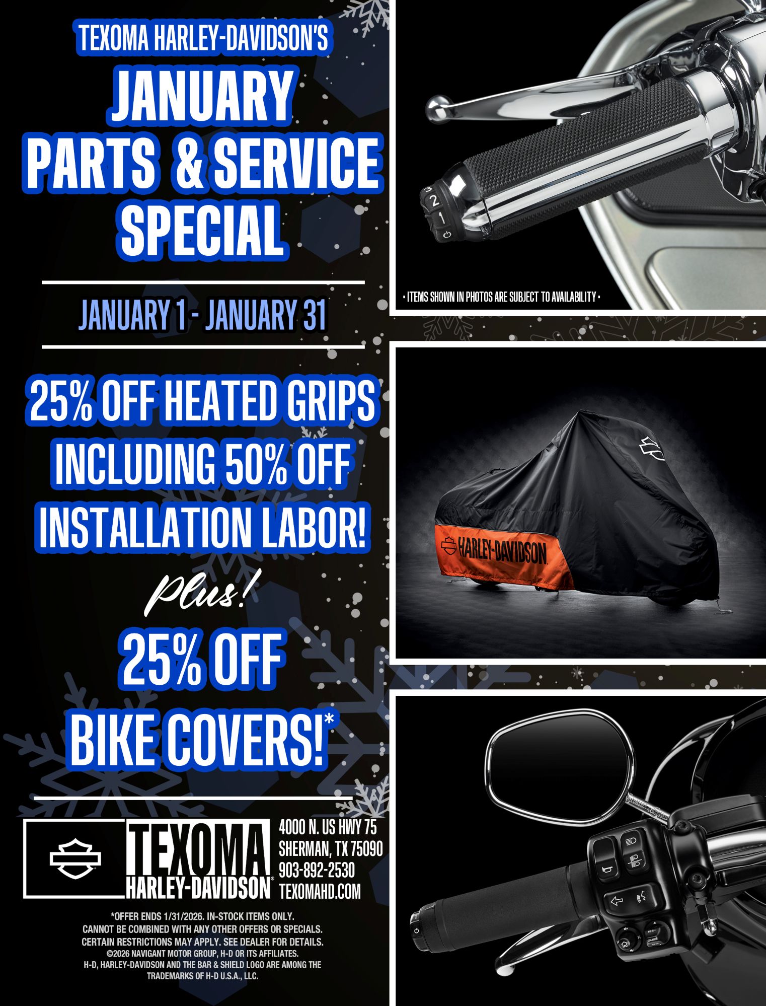 January Parts and Service Special 