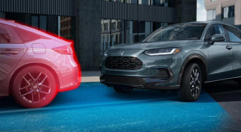 Simulated sensor lines coming from a 2026 Honda HR-V