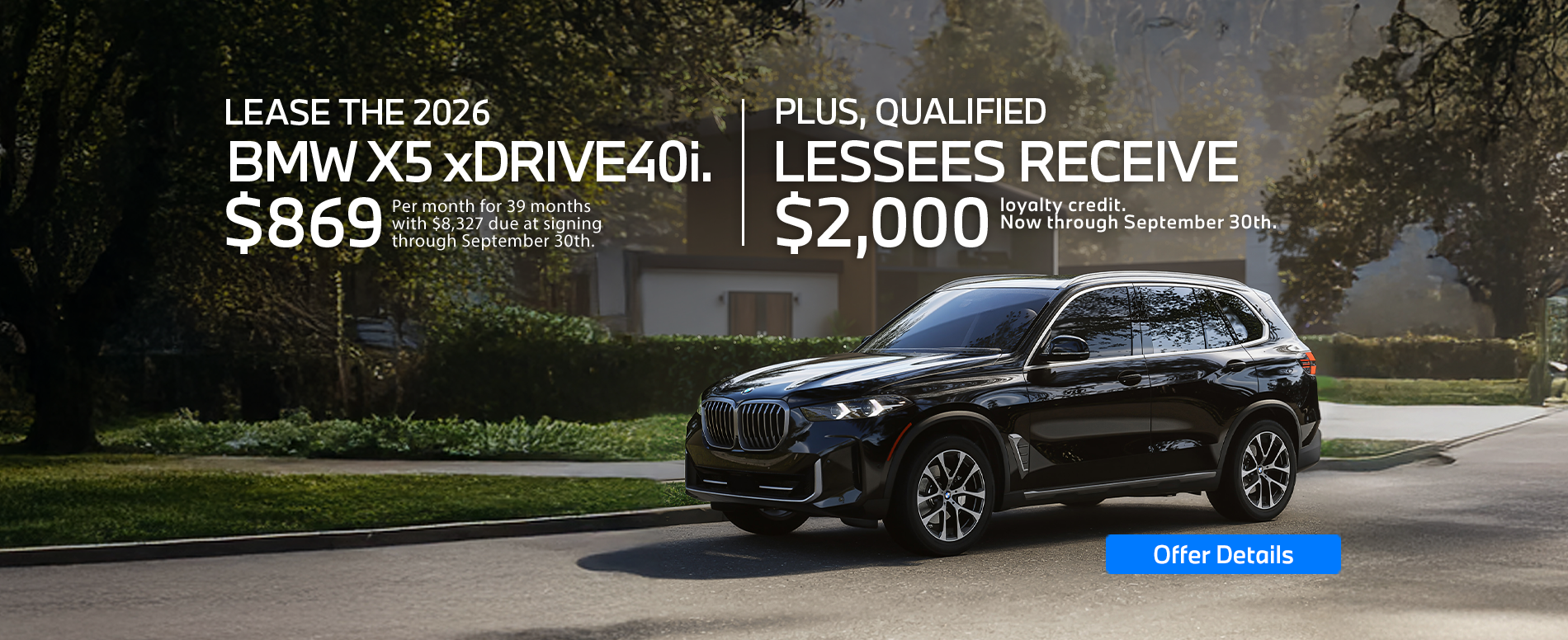Lowest BMW X5 Lease in NJ Edison 