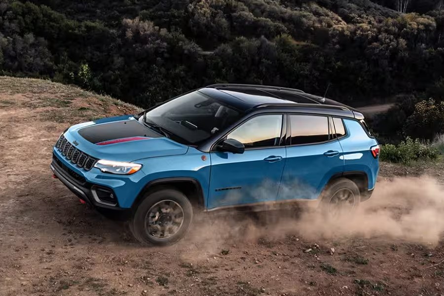 2025 Jeep Compass Exterior Driver Side Front Profile while Off-Roading