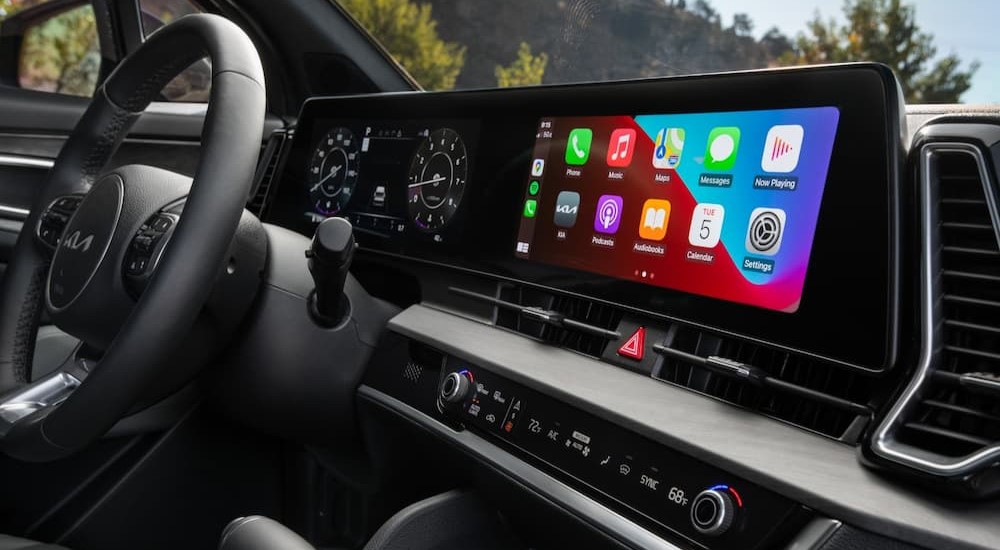 Infotainment screen in a 2025 Kia Sportage X-Pro Prestige