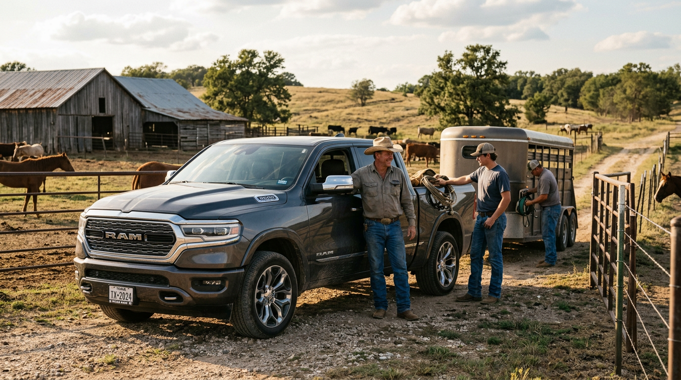 Ram 1500 pickup exterior parked in Texas