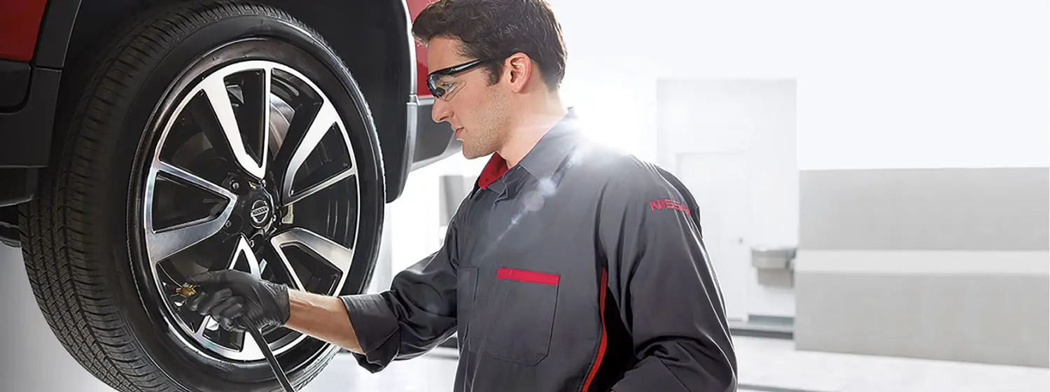 Discover top-notch tire care and repair services at Kraft Nissan. Our expert team ensures your Nissan's tires are in perfect condition for optimal safety and performance. Visit us for tire checks, rotations, and replacements.