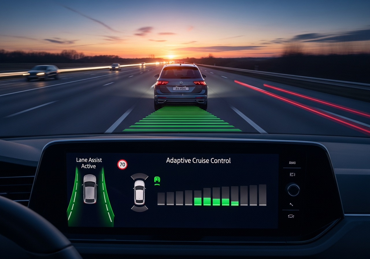 Modern compact SUV exterior profile at dusk