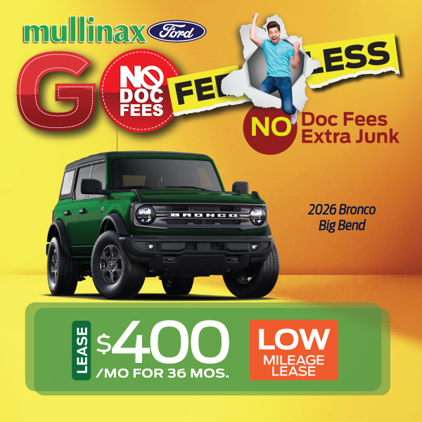 2026 Bronco Big Bend Lease $400/mo for 36 Mos.