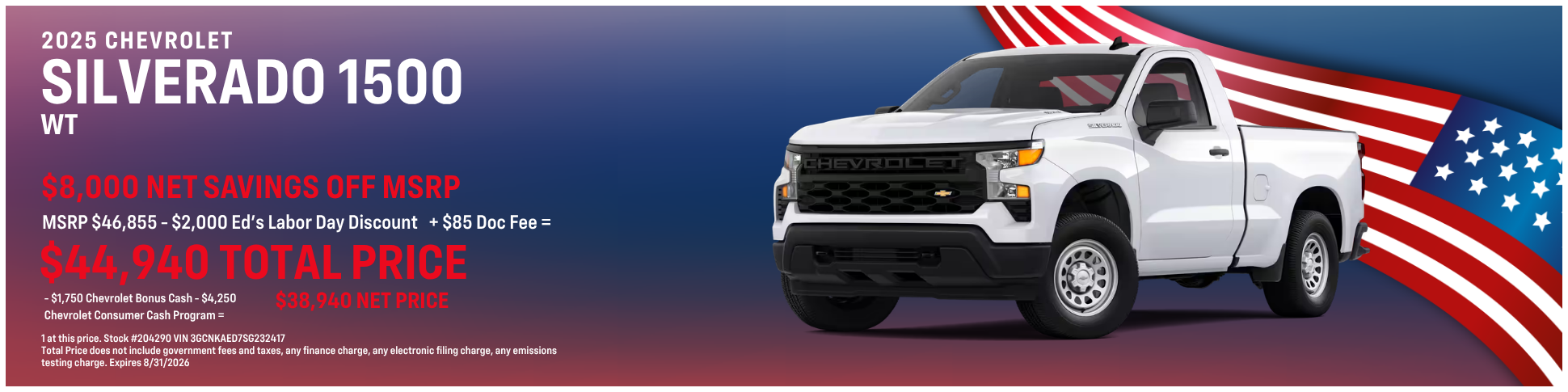 New 2025 Chevrolet Silverado 1500 WT Offer