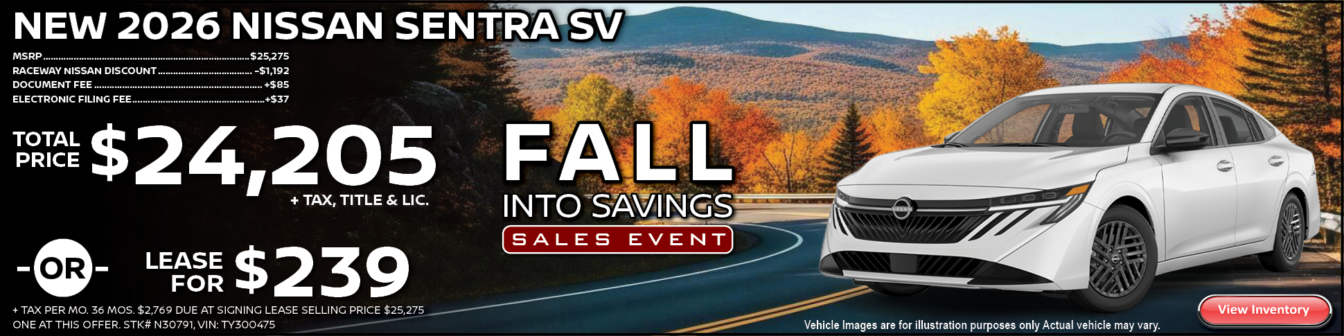 2026 Nissan Sentra Lease Offer