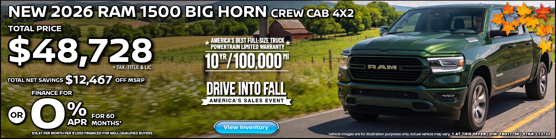 new 2026 ram 1500 big horn crew cab 4X2