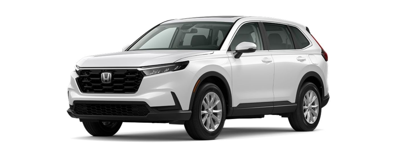White 2023 Honda CR-V EX angled left.