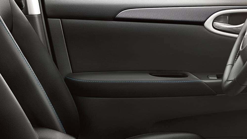 2018 Nissan Sentra black interior door panel