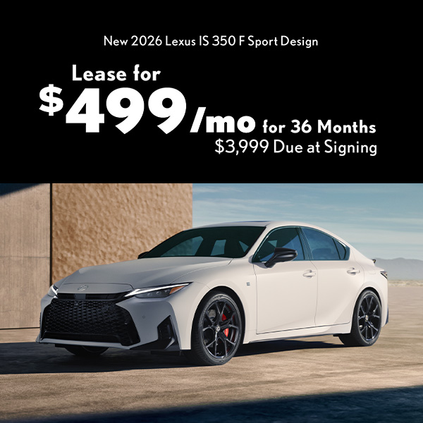 New 2026 Lexus IS 350 F SPORT DESIGN