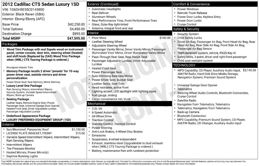 Used 2012 Cadillac CTS Sport Sedan Luxury Collection with VIN 1G6DH5E55C0145800 for sale in Highland Park, IL