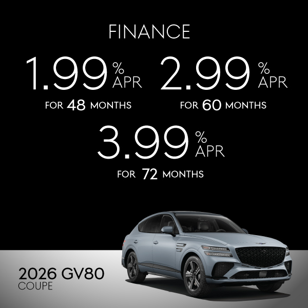 2026 GV80 Coupe: Finance as low as 1.99%