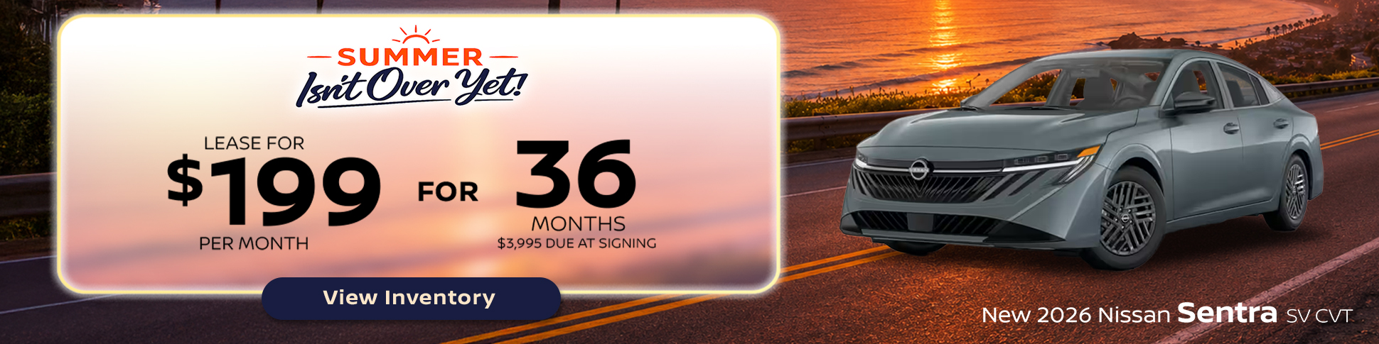 New 2026 Nissan Sentra SV CVT 