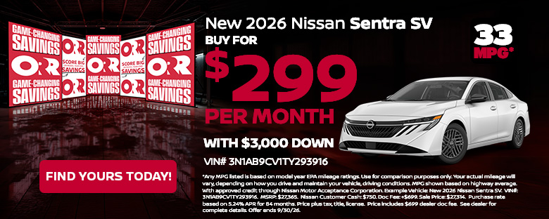 New 2026 Nissan Sentra