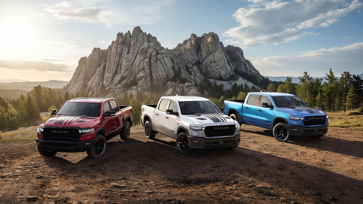 2026 RAM 1500 Special Edition Model Lineup in Front of Mountain