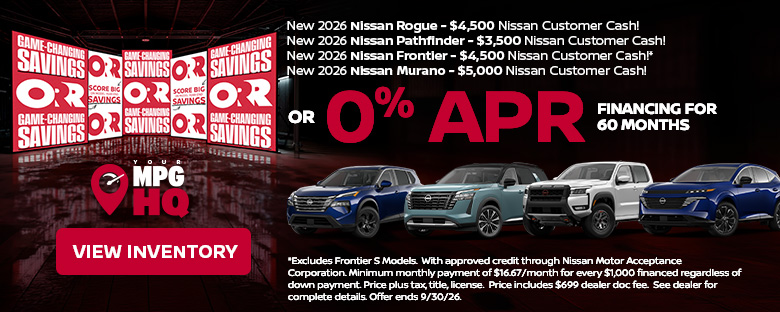 0% APR on New Nissans