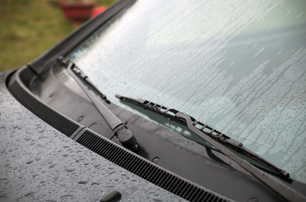 windshield wipers on a vehicle 