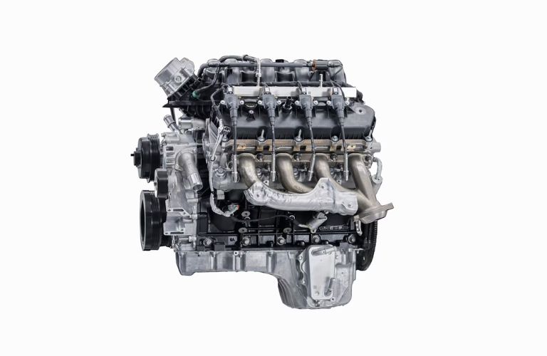 Ford Super Duty High Output 6.7-Liter Power Stroke V-8 Turbo Diesel on White Background