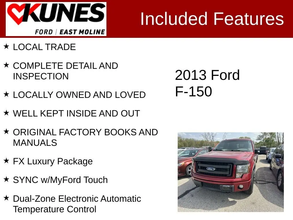 Used 2013 Ford F-150 XL with VIN 1FTFW1ET3DFD19977 for sale in East Moline, IL