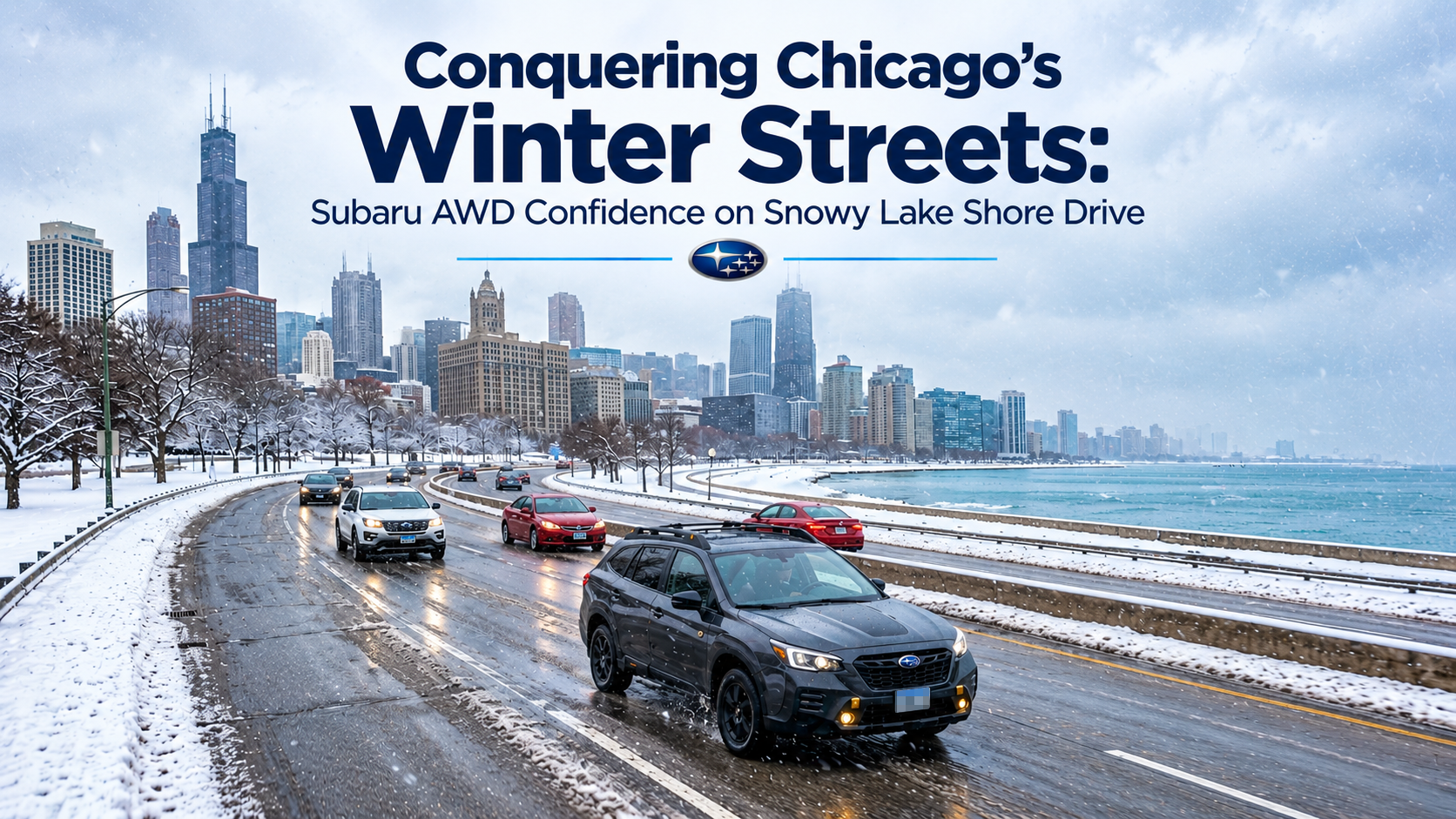 Conquering Chicago's Winter Streets: Subaru AWD Confidence on Snow Lake Shore Drive