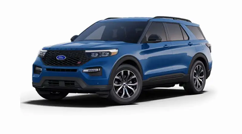 image of blue ford explorer st