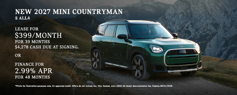 NEW 2027 MINI COUNTRYMAN S ALL4 Lease and Finance offer.