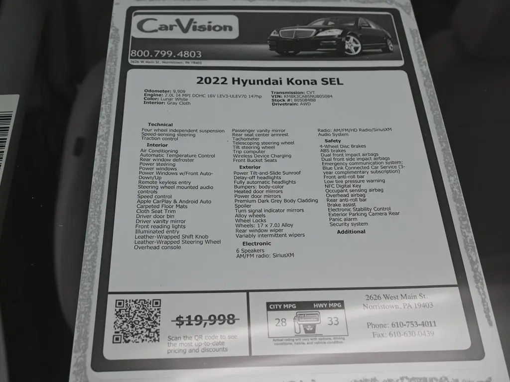 2022 Hyundai Kona SEL N Line photo 34