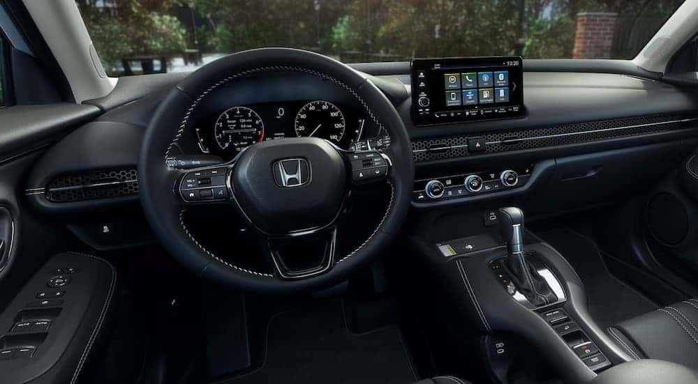 The black dash in a 2025 Honda HR-V.
