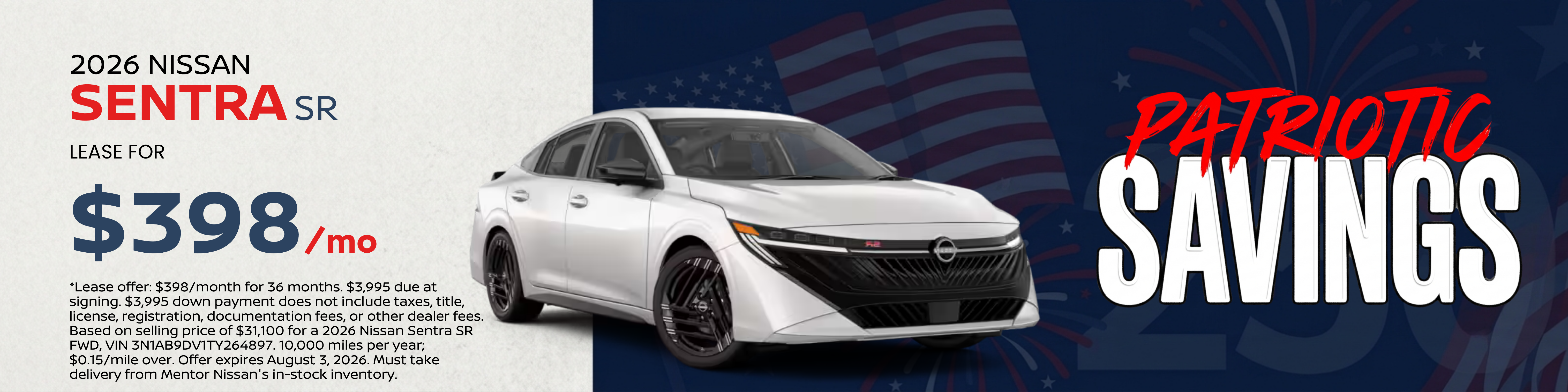 NISSAN SENTRA SR BANNER