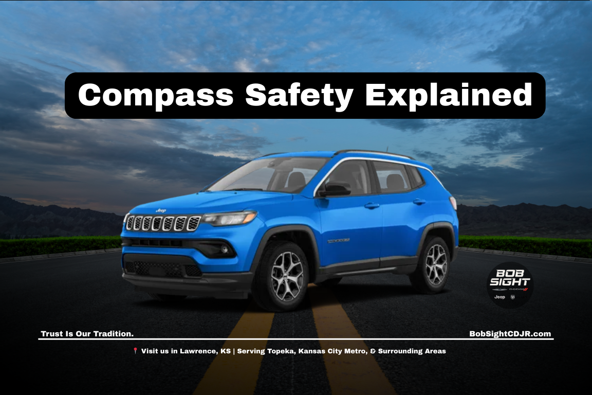 Jeep Compass safety technology and driver assist features at Bob Sight CDJR in Lawrence KS serving Kansas City Metro drivers