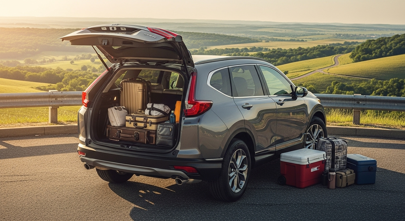 The 2025 Honda CR-V offers a spacious and versatile cargo area, perfect for families and adventurers. With ample room for luggage, groceries, and more, the CR-V's cargo space is designed to accommodate all your needs, whether you're heading on a road trip or running daily errands in Louisiana, MO.