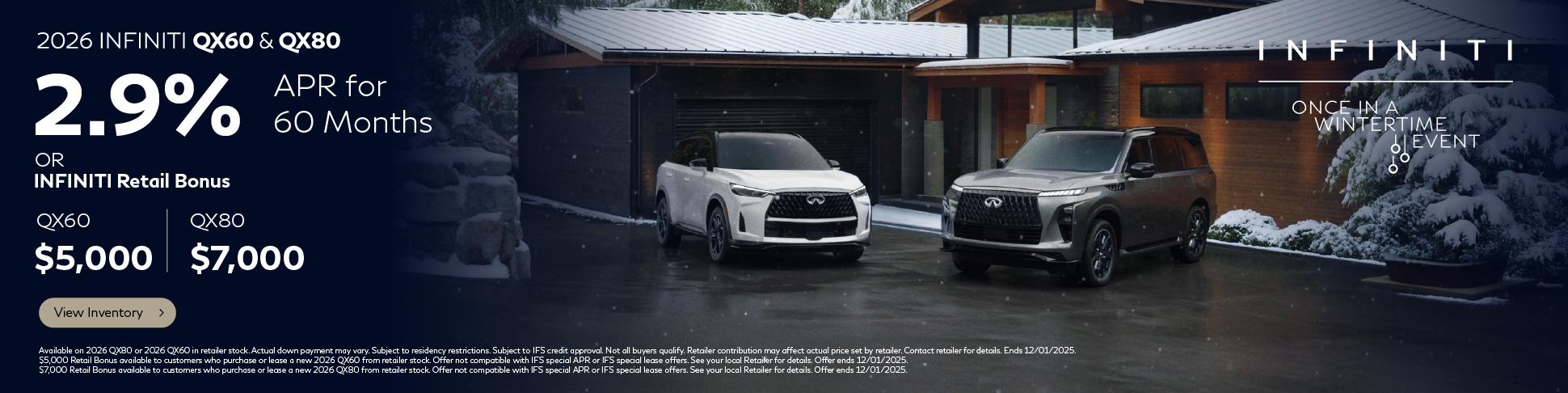 SD QX60 and QX80 APR WSE