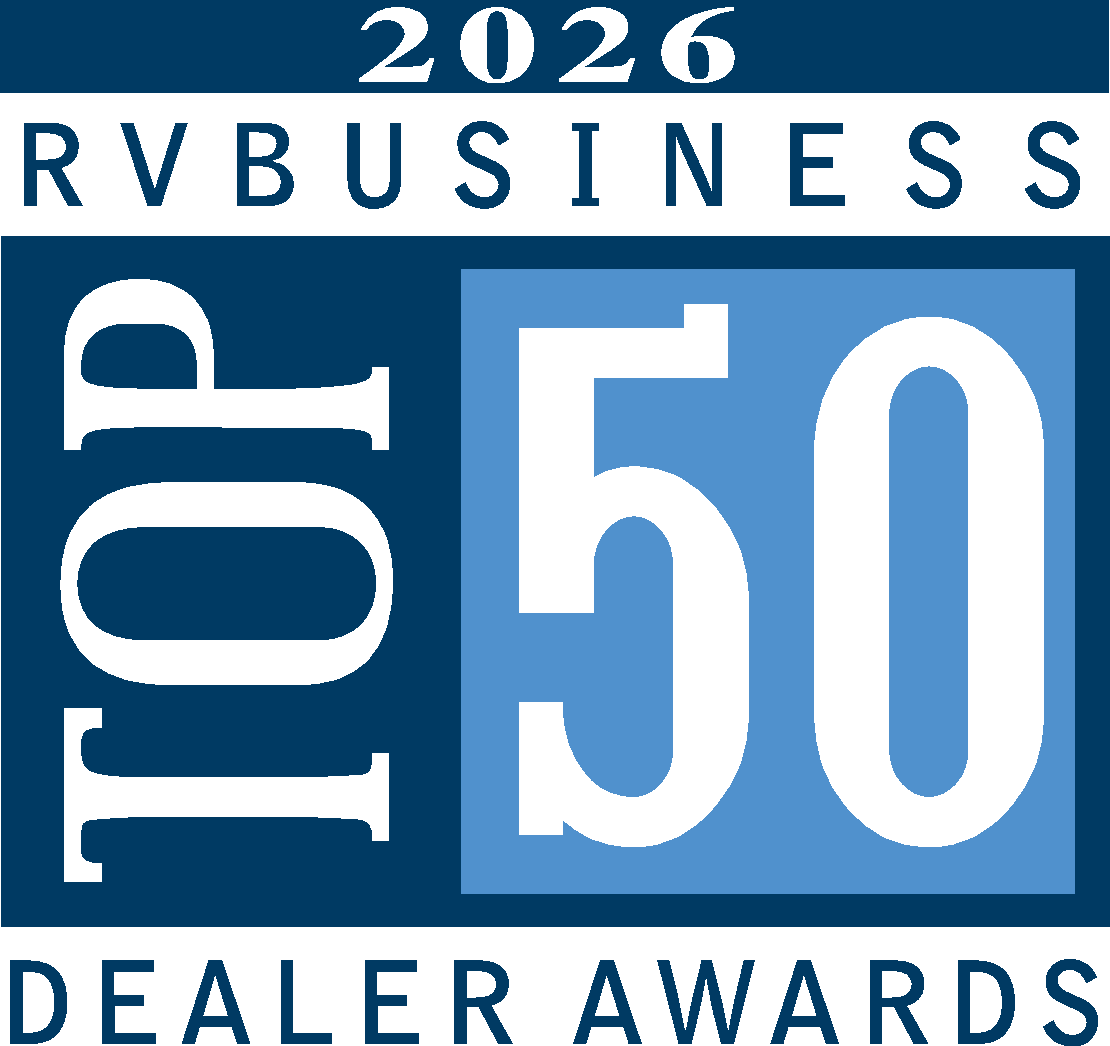 RVBusiness Top 50 2026 Blue Ribbon Award Winner Logo
